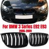 Grilles à Double Ligne Pare-chocs Avant Grille de Course pour BMW E92 E93 2 portes Pré-LCI M3 2006-2009 Pièces de Style de Voiture de Haute Qualité