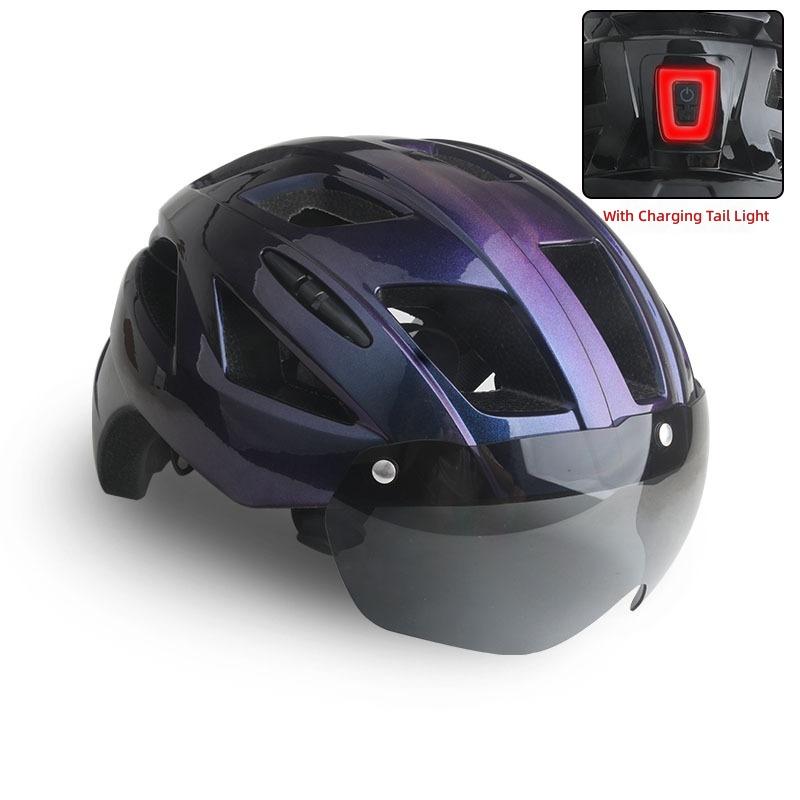 Road Bike Mountain Bike Cycling Helmet with Tail Light No Logo Design for Unisex Adults