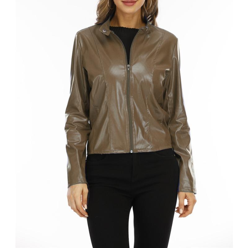 Autumn and winter fashion leather suit jacket women, urban beauty high-end temperament long-sleeved ladies jacket jacket MJ0087