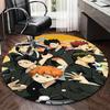 1pc Anime Cartoon Design Round Carpet for Office Chair Mat, NonSlip Rug Suitable for Home Decor, Living Room, Bedroom