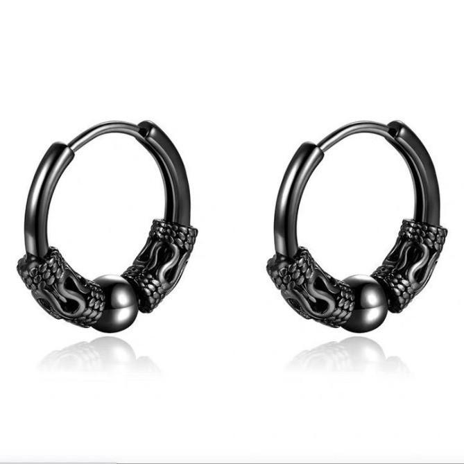 Trendy Men's Single Stud Earring - Fashionable Ball Design Jewelry Accessory