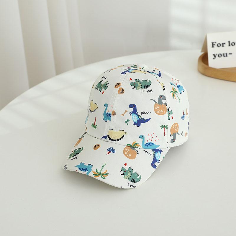 Print Dinosaur Children Baseball Cap Fashion Boys Sunshade Peaked Caps 2-6Year Kids Duck Tongue Hat Baby Outdoor Sunshade Visors