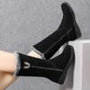 Women's Shoes Fashion Women Warm Chelsea High Fur Boots 2025 New Women Boots Mid-calf Plush Snow Flat Boots Zapatos Para Mujeres
