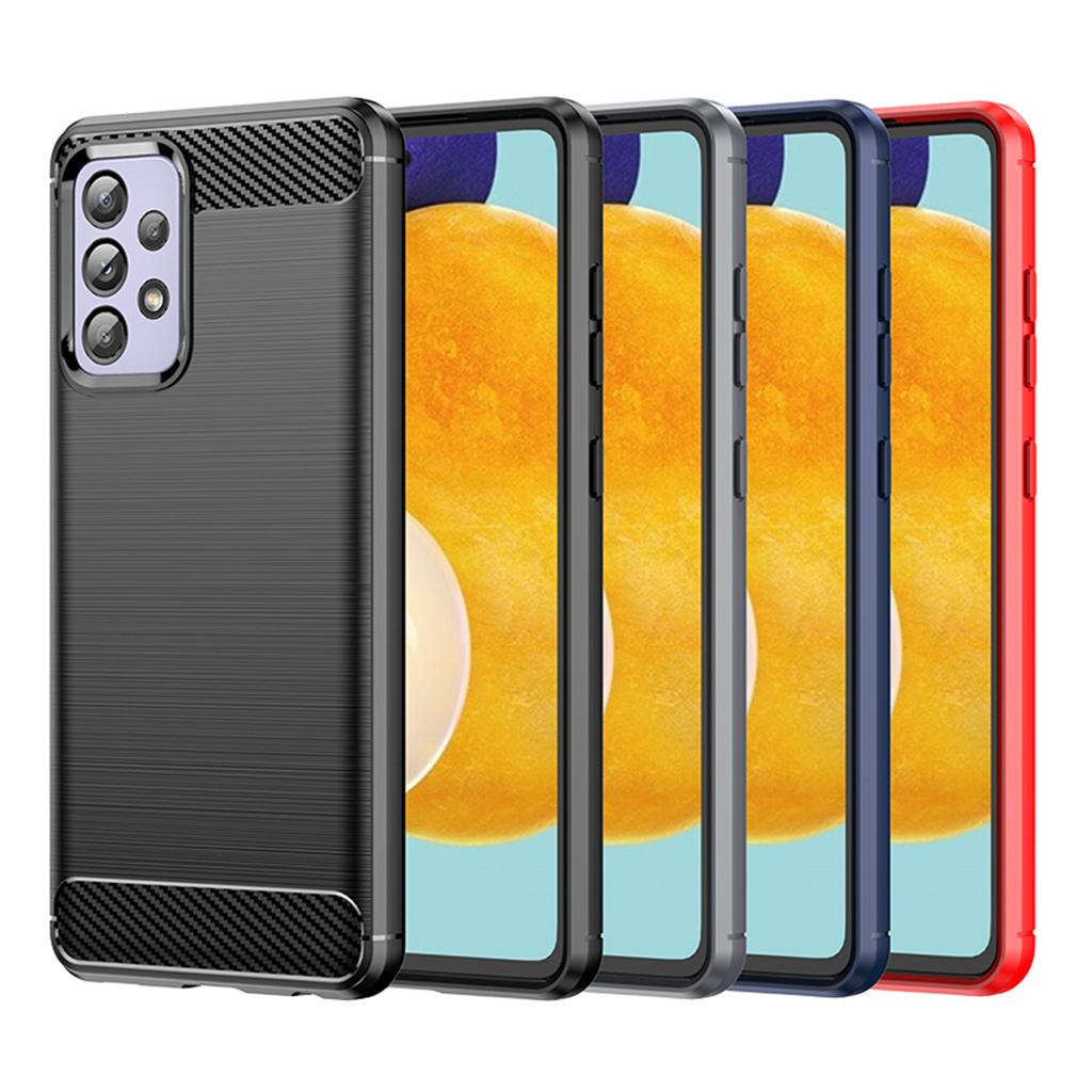 Brushed Carbon Fiber Case For Samsung A52 5G Galaxy A01 M01 A3 Core A32 Jump 5g A12 Shockproof Phone Cover For Galaxy A02 M02s