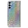 For Samsung Galaxy A15 4G Case PU Leather Dazzling Flower Pattern Phone Cover