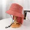 UPF 50+ Foldable Bucket Hat Waterproof Wide Brim Sun Hat Lightweight Anti-UV Fishman Hat  Unisex