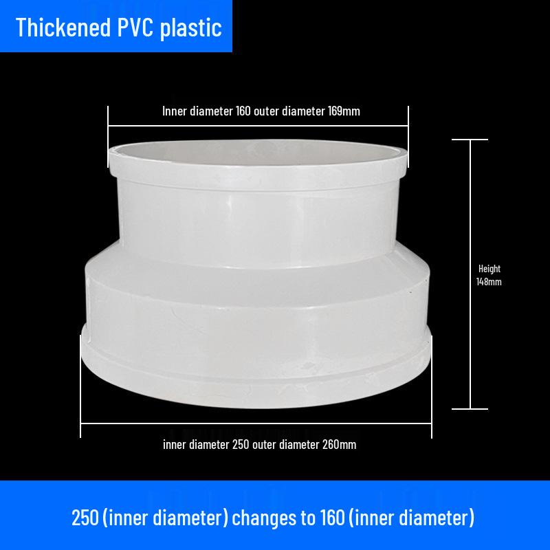 Air System Duct Fan Adapter: Large to Small Soft PVC Connection, 100 to 75