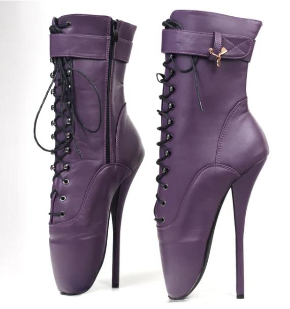 Fashion 18cm Sky-High Heels Ballet Boots Women Sexy Ankle Botas,Fetish Goth Spike Heel,Pointed Toes,Unisex Show Dance Shoes,Custom Color