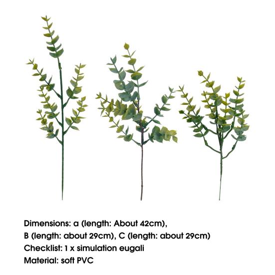Simulation Eukalyptus, lichtecht, zum Selbermachen, hübsches Blumenarrangement, konservierte Pflanzen, Partyzubehör