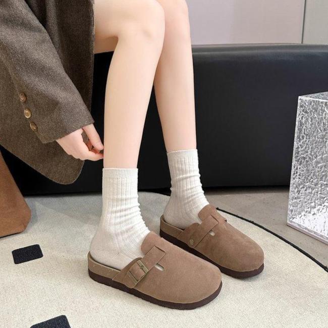 

Thick soled toe half dragging lazy shoes 40 жовтий