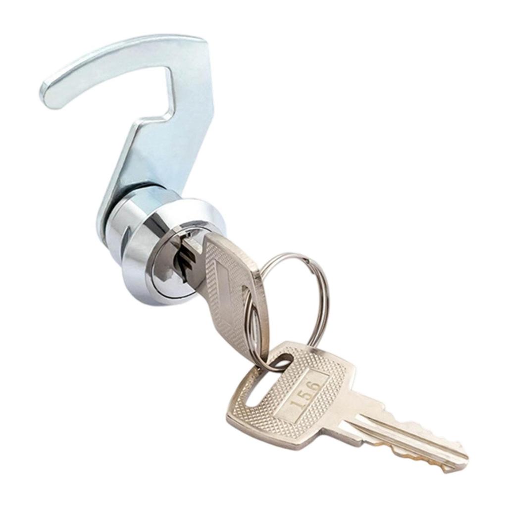 Zinc Alloy Hook Cam Toolbox Lock Keyed Alike Safety Cylinder Replacement for Retail Bar Shopping Mall