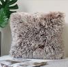 18" Soft Fur Double Faced Plush Throw Pillow Cases Home Decor Sofa Cushion Cover