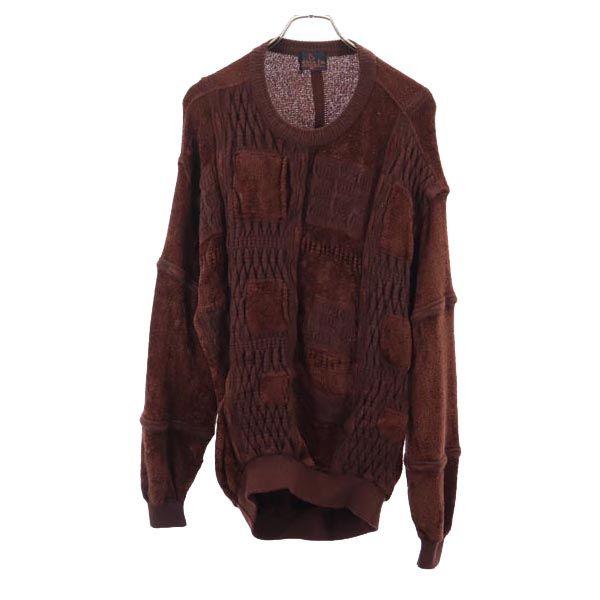 

santa fe wool blend Long sleeve the mall knit 3 Brown sweater Men s Used