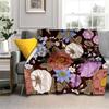 Bright Flowers Fashion Blanket - Lightweight Flannel Throw for Sofa ,Digital Printed Blanket with Soft & Worm Flannel Fabric