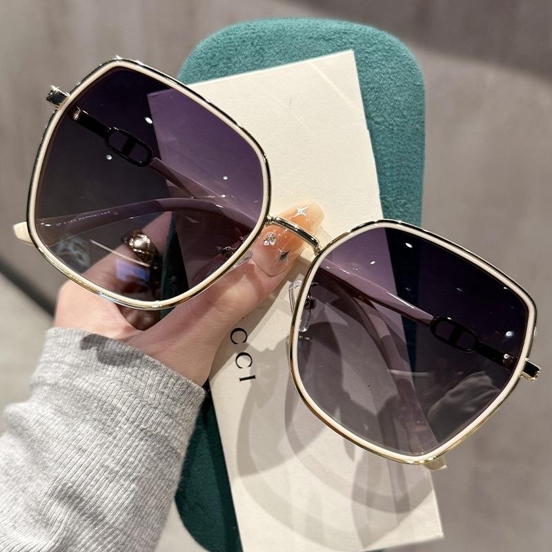 CLLOIO Polygonal Large Frame Prescription Reading Sunglasses Summer Travel Beach Driving Myopia Glasses Women Luxury Eyeglasses
