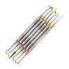 6 Stück/Set Dentalinstrument Komposit-Harz-Füllspatelkopf Füller Farbe Gold