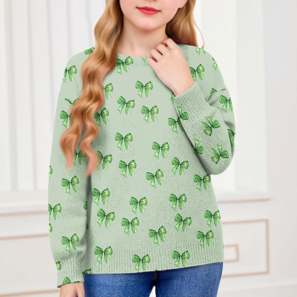 Sweatshirts For Children Boys And Girls Knit Sweater Cute Shirt Fall Crewneck Pullover Tops