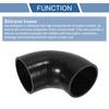 X AUTOHAUX 1 Piece Inner Diameter 83mm/3.27" Length 90 Mm 90 Degree Black Car