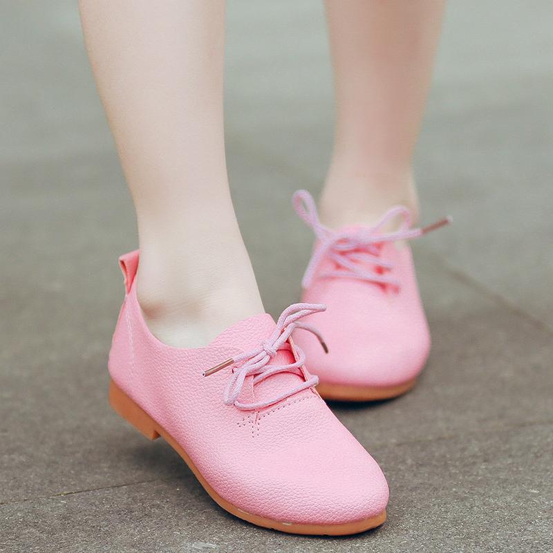 JGSHOWKITO Kids Shoes Boys Shoes Children's Casual Sneakers Girls Flats Candy Soft Lace-up Classical Comfortable New