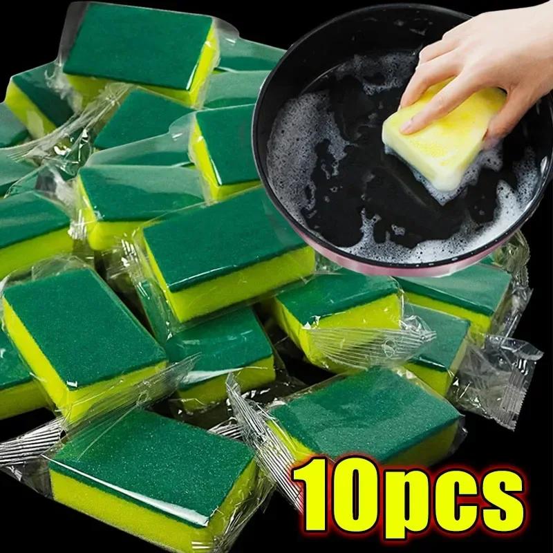 

50/1Pcs Kitchen Dishwashing Soft Sponge Absorbent Clean Rub Pot Rust Scouring Pad Removing Kits Household Cleaning Brush Sponge