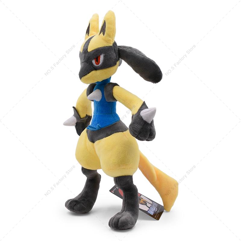 16-31cm Standing Lucario Shiny Plush Doll Cute Mega Riolu Animal Stuffed Quality Peluche Toy Children Halloween Gifts