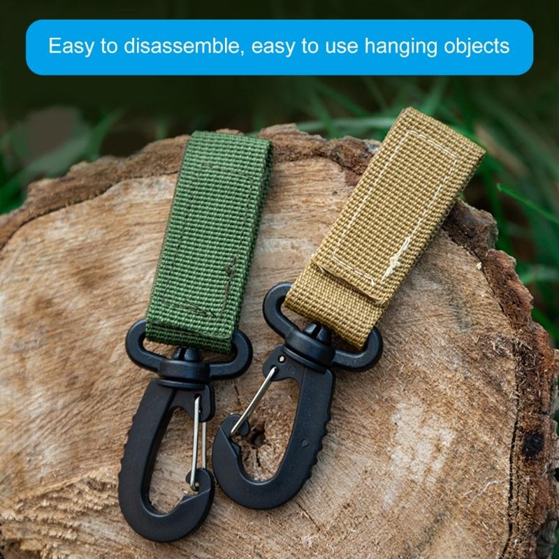 4Pcs Tactically Hanging Buckles Nylon Webbing Buckles Strap Clip Carabiner Belt Clip Outdoor Buckles Strap Easy to Use