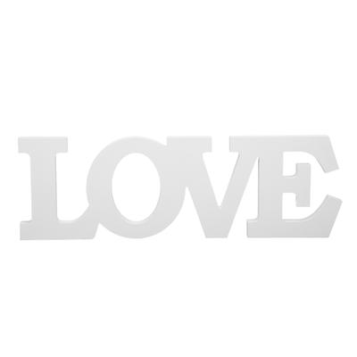 Holz Liebe Schild Weiß Einteiliges Design Exquisite Schöne Holzbuchstaben Dekoration Ornament für