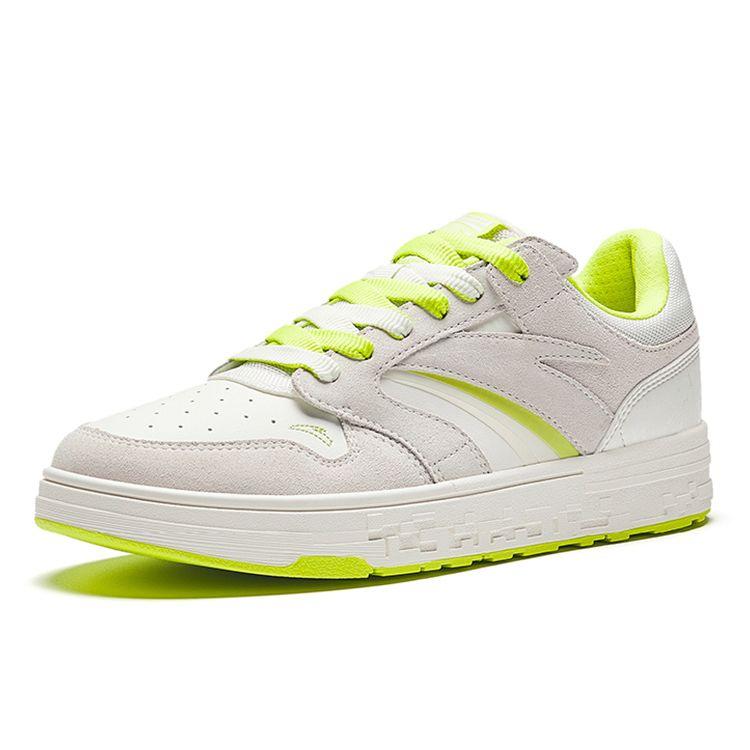 Anta Street Play Green Apple Non-Slip Shock Absorbing Lightweight Low-Top Sneakers Men Sneakers White Yellow 912338053-3