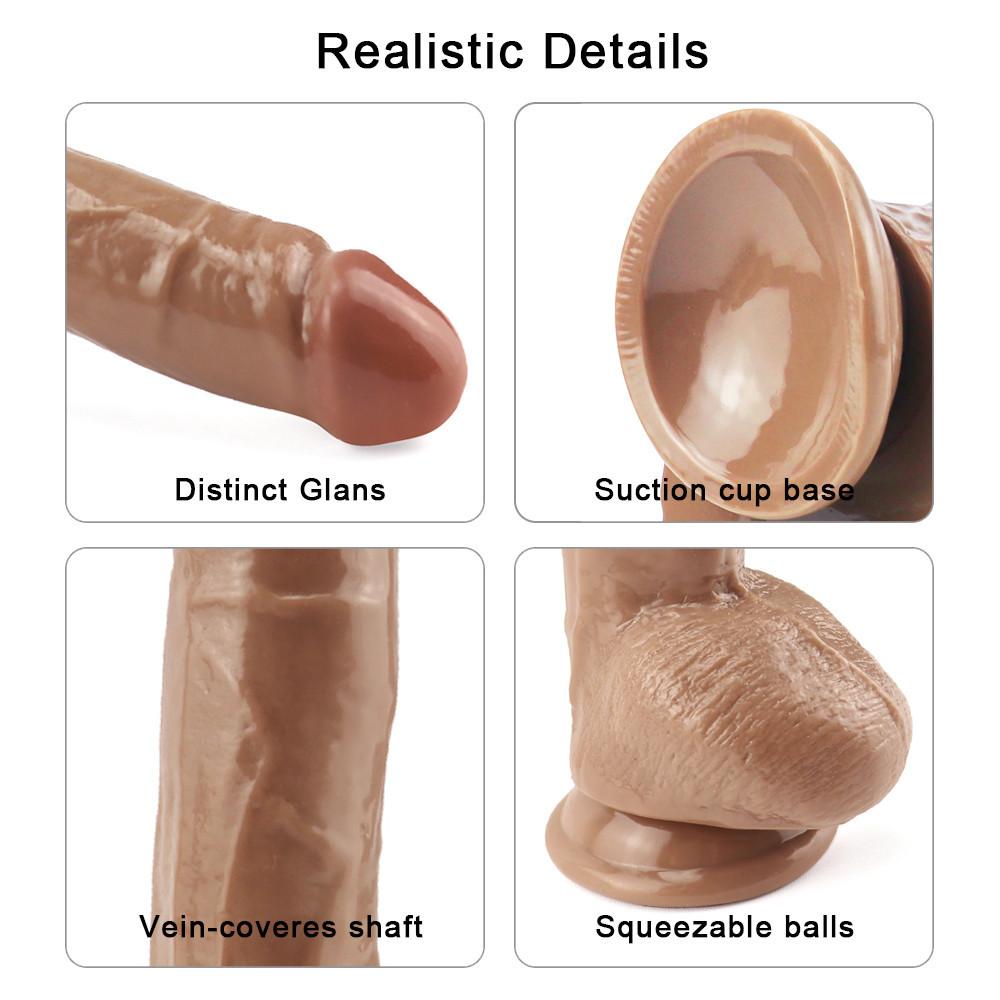 Brown Dildo for Women Suction Cup Realistic Wearable Penis Belt Sexual Harness Strap On Panties Anal Sex Toys for Lesbian Gay