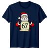 Six Seven 67th Birthday Santa Christmas Holidays Unisexs TShirt Unisexs Graphic Top