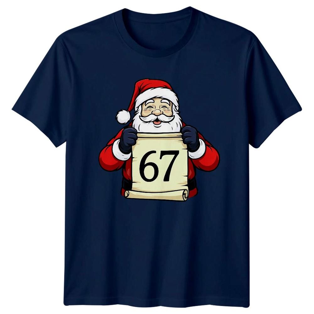 Six Seven 67th Birthday Santa Christmas Holidays Unisexs TShirt Unisexs Graphic Top
