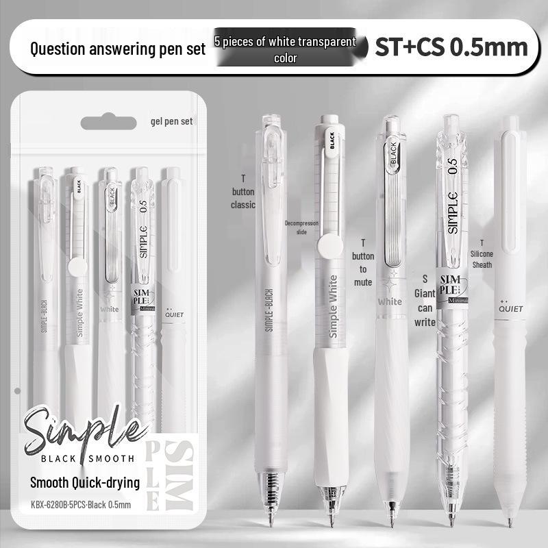 High-Capacity Transparent Practice Pen with Smooth, No-Leak Ink and Replaceable Refill, Designed for Students' Exams.