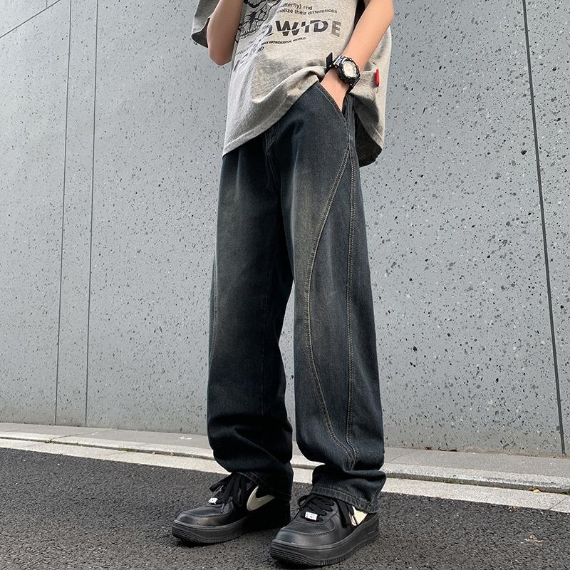 Мужские джинсы JYL Европейский пэчворк с узором пейсли, узкие, эластичные, зауженные, деним S