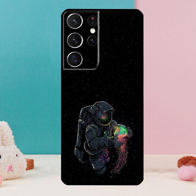 

Cartoon Space Astronaut Phone Case For Samsung Galaxy S25 S23 S22 S21 Ultra S9 S10 S20 Plus S24 FE Funda Cover Shell Galaxy S21 FE