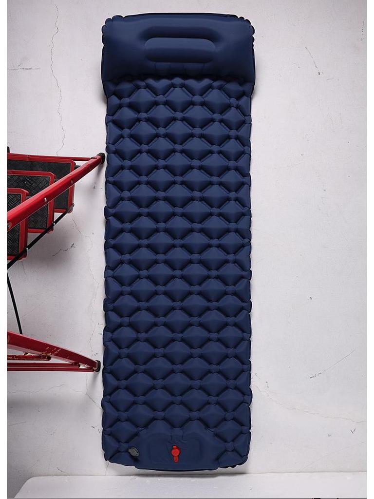 TPU Inflatable Foot-Pumped Camping Pad: Lightweight Outdoor Air Mattress, Moisture-Proof for Mountaineering and Naps