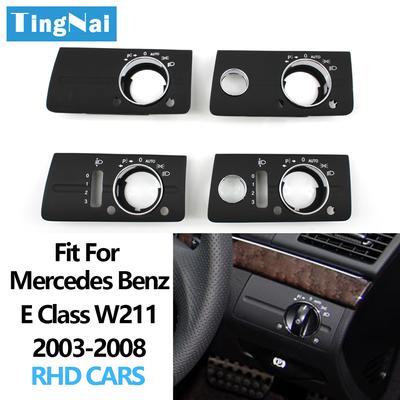 RHD Ön Dashboard Far Lambası Anahtarı Kapağı Trim Değiştirme Mercedes Benz W211 E Sınıfı 320 350 550