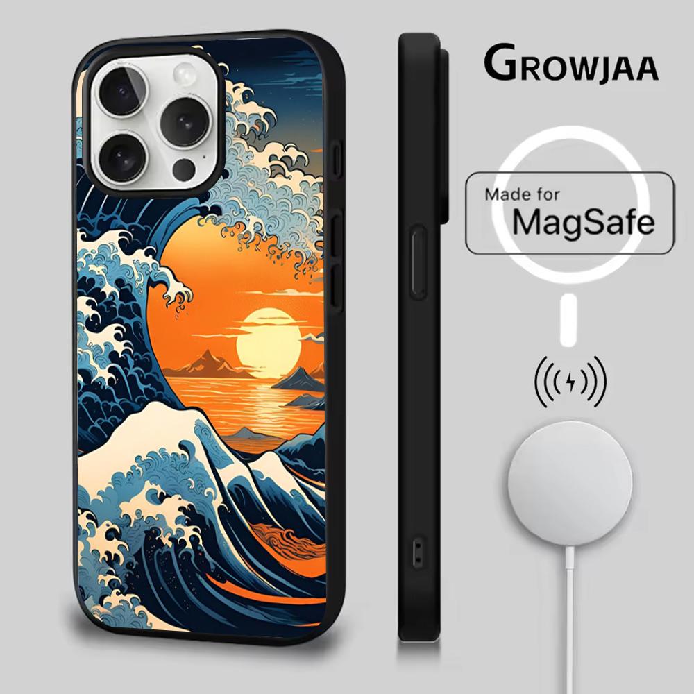 Great Wave Kanagawa Phone Case For iPhone 16e,16,15,14,13,12,11,Plus,Pro,Max,Mini Magsafe Magnetic Wireless Charging