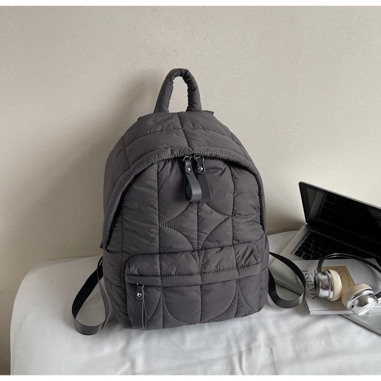 

Модный хлопковый рюкзак 2025 новый, хлопковый женский рюкзак с вышивкой, многоотделенческий, для поездок на работу, для отдыха, маленький женский рюкзак серый