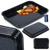 Rectangular Enameled Roasting Pan 34x24x4.5x4.5 Cm