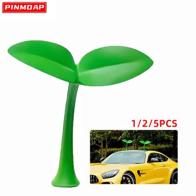 Decoración de Brote Lindo para Coche 3D Personalidad Ojo que Atrapa y Único Accesorios de Hierba Verde y Frijol para Techo de Coche