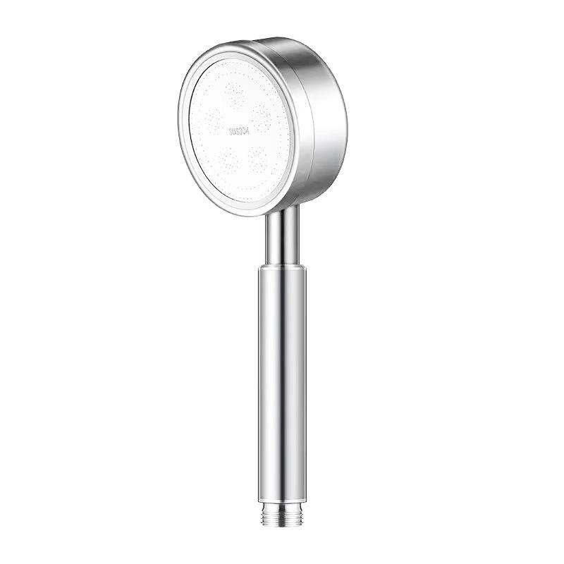 304 Stainless Steel Pressurized Handheld Shower Head Set with Detachable and Descalable Head and Hose