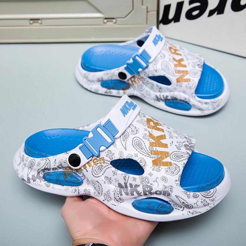 Fashion Comfortable Men's Summer Sandals Soft Bottom Anti-Slip Casual Beach Shoes Fashionable Slippers for Outdoor Wear Daily Leisure