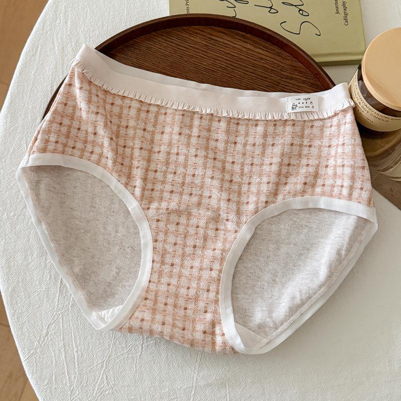 H8819 Lolita Floral Panties for Girls - Pure Cotton, Breathable, Antibacterial Crotch, Women's Briefs for Ages 10+