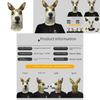 Cute And Funny Kangaroo Animal Head Mask Latex Costume Party Accessory For Halloween