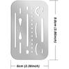 3 Pieces Eraser Shield Eraser Template Drafting Metal Erasing Shield Stainless Steel for Drawing Drafting Tool Artists