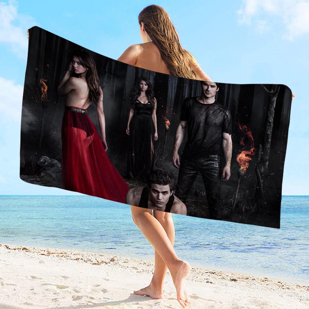 The Vampire Diaries Damon salvatore Towel Microfiber Beach Towel Absorbent Quick Yoga Swimming Resort Mountain Climbing Towel