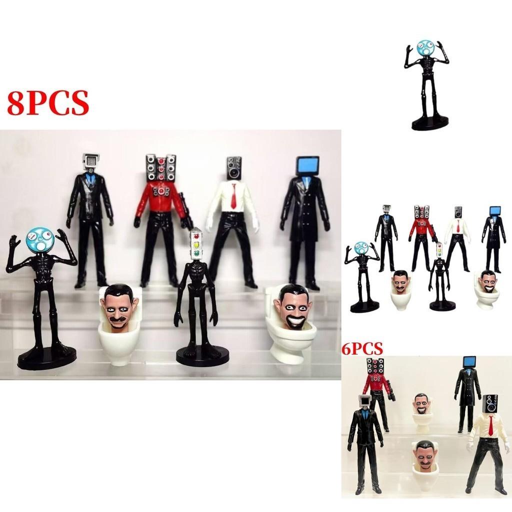 Hochwertige PVC 2,5-4,5 Zoll Toilettenmann Gegen Überwachungsmann Actionfigur Modell Dekoration