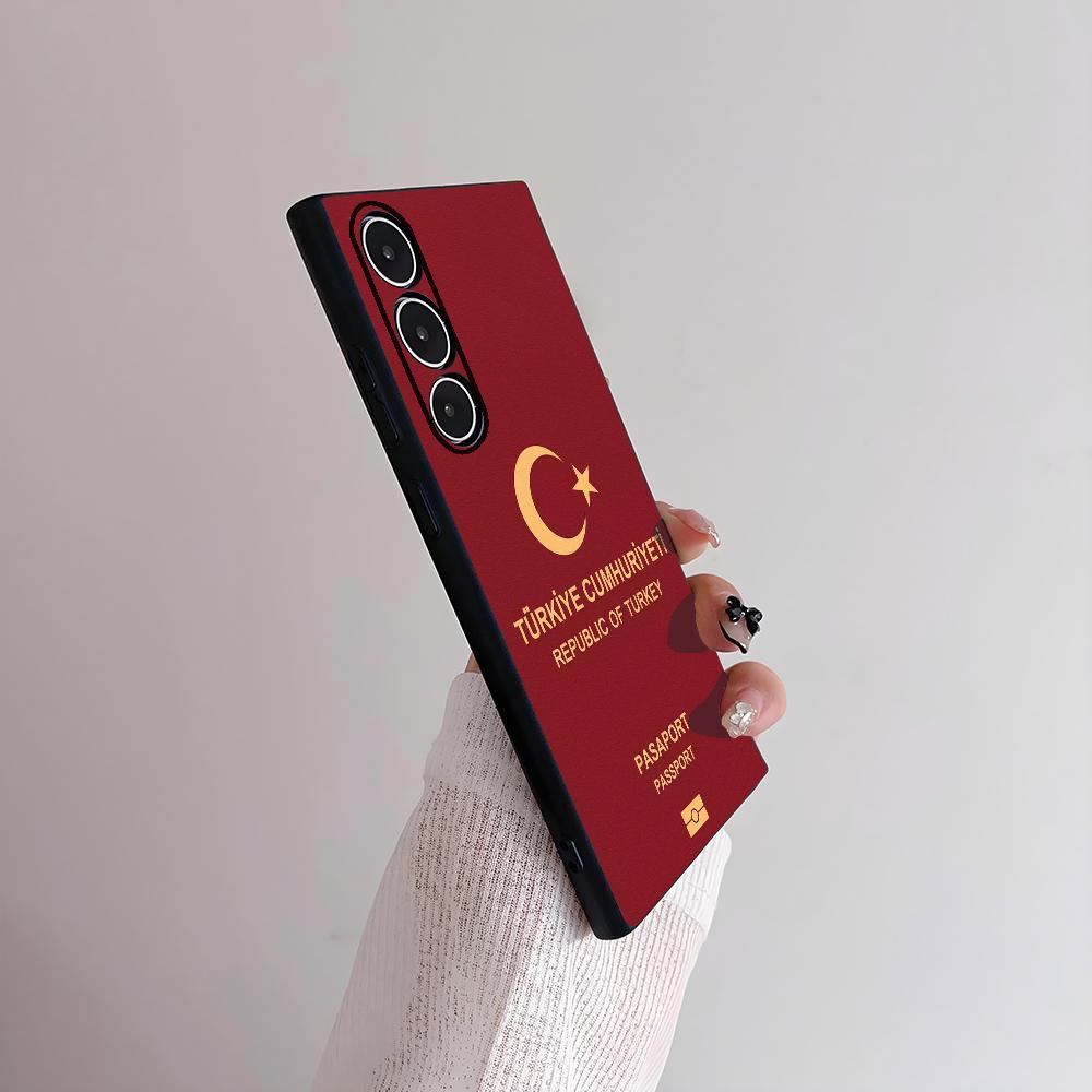 Türkei Flagge Reisepass Handyhülle Für Samsung S Serie S21 S22 S23 S24 S25 FE Plus Ultra TPU Weich Hautfreundliche Hülle