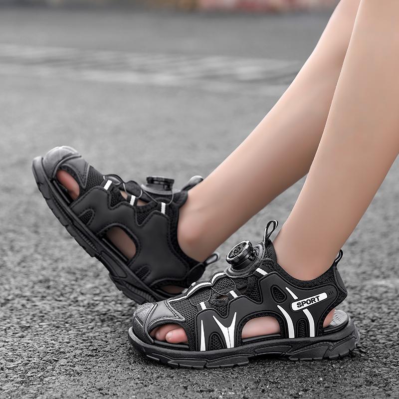 29-39 Sandali Estivi Antiscivolo Resistenti all'Usura Traspiranti alla Moda con Punta Chiusa Scarpe da Spiaggia per Bambini