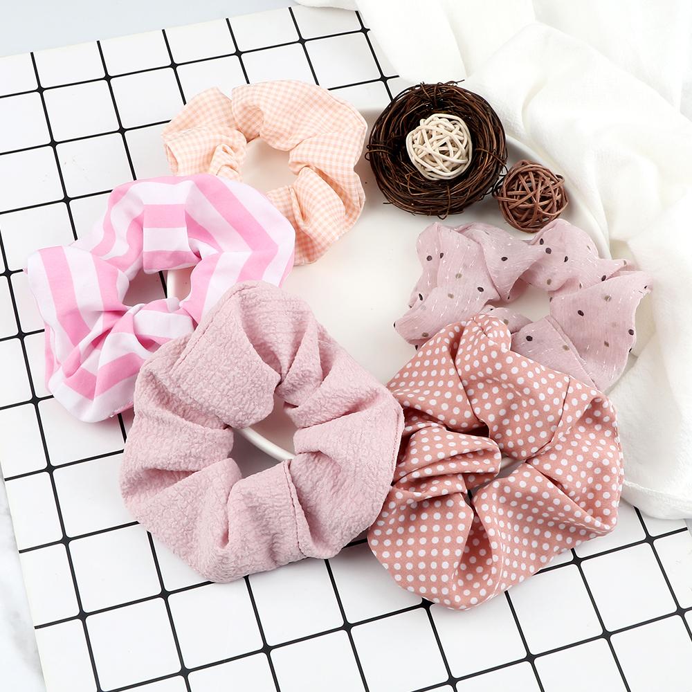 47 Styles 5pcs Fashion Elastic Hair Bands Simple Basic Ponytail Holder Rubber Band Headwear for Women Girl Hair Accessories Gift